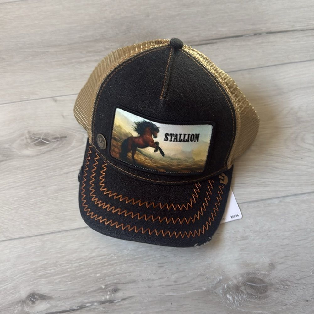 Goorin Bros‎ Rodeo Stallion Trucker Adjustable Hat - Charcoal nwt - Picture 7 of 8